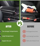 Thumbnail 14 of Подлакътник барче за Opel Astra J 2009–2018 MK4 - Еко кожа – Черен