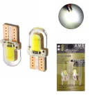 Thumbnail 7 of Комплект от 2 броя LED Лед Диодни Крушки За Габарит Силикон COB Т10 W5W 300lm 12V Бели в блистер