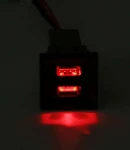 Thumbnail 5 of Двойно USB Зарядно за Вграждане за Volkswagen Фолксваген VW Transporter Транспортер Caravelle Каравел Т5 2003 - 2009