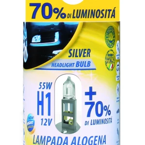 Снимка на 1 брой халогенна крушка H1 Х1 12V 55W + 70% 3000K E4 Goodyear Гудиър