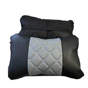 Снимка на Комплект от 2 броя универсални възглавници авто възглавничка за врат за по-добър комфорт при дълъг път с автомобил сиво - черно