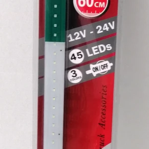 Снимка на Светещ лед бар 60 cm 45 LED 12V - 24V зелено-бяло-оранжево IE Ireland флаг знаме Ирландия