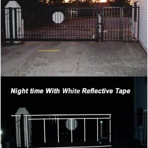 Снимка на Светлоотразителна рефлекторна самозалепваща се лента фолио с висока фотометрична мощност 5 m x 5 cm бяло