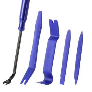 Снимка на Комплект от 5 части инструменти за сваляне демонтиране на кори щипки лайсни тапицерия радио