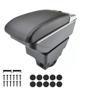 Снимка на Подлакътник барче за Opel Astra J 2009–2018 MK4 - Еко кожа – Черен