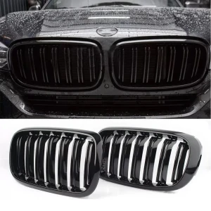 Снимка на Двойни Бъбреци Решетки За БМВ BMW X5 X6 F15 F85 F16 F86 2014+ Черен Гланц Лак