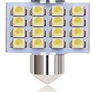 Снимка на LED Лед Диодни Крушки, 16 SMD 5050 , 31мм, 12V, Бяла Светлина