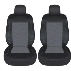 Снимка на Универсална Авто Тапицерия Калъфи За Предни Седалки Сиво Черно