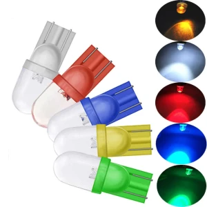 Снимка на LED Лед Диодни Крушки За Табло, Габарит, Т10 W5W, 1X LED, 12V, 5 Цвята Светлина