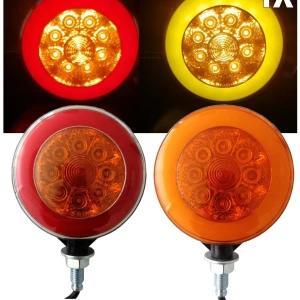 Снимка на 1 брой ЛЕД LED габарит за огледало ОБЕЦИ за камион 12-24V Scania Сканиа Volvo Волво MAN МАН DAF ДАФ Mercedes Мерцедес с ефект Неон Neon в оранжево-червено