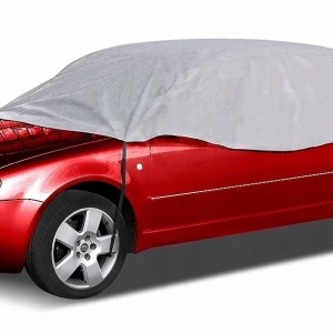 Снимка на Водоустойчиво покривало полукалъф за автомобил размер L 265 cm x 125 cm сив CarPassion