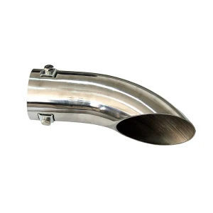 Снимка на Универсален накрайник за ауспух на автомобил, Хром, 30-54мм, Дължина 18см