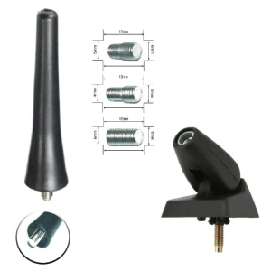 Снимка на FM АМ Радио Антена 6.5 CM Къса Спортна и Основа За Захващане За Пежо Peugeot 106 206 206+ 306 405 406 806 Expert Partner Експерт Партнер