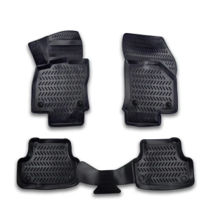 Снимка на Комплект 4бр. 3D Гумени стелки за купе от TPE гума X-Series за VOLKSWAGEN VW TAIGO 2021+ GOLF 7 POLO 6 2018+ SEAT IBIZA 5 KJ 2018+