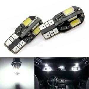 Снимка на Лед Крушки За Габарит, Т10 W5W LED 8 SMD 5730, Canbus, 12V, Бяла Светлина, Error free , Без грешки