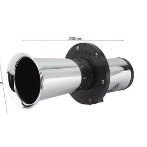 Снимка на Ретро тромба клаксон с компресор подходящ за всички превозни средства на 12V 110dB 22.5 см.