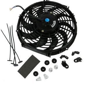 Снимка на Универсален електрически вентилатор перка за радиатор - 12 инча (30см.), 12V, 80W, ABS и стомана, безшумен