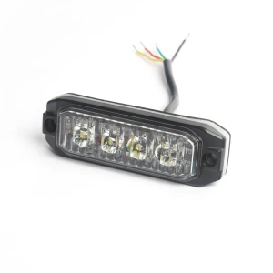 Снимка на 4 LED ЛЕД Жълта Аварийна Сигнална Лампа Блиц Светлина Мигаща За Пътна Помощ Платформа и др. 12-24V