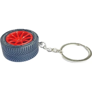 Снимка на Ключодържател джанта с гума PG204 - Червен