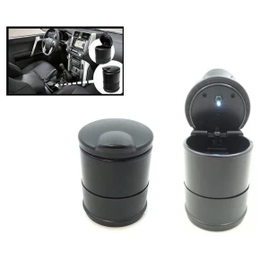 Снимка на Преносим пепелник със синя LED светлина за кола/камион/офис