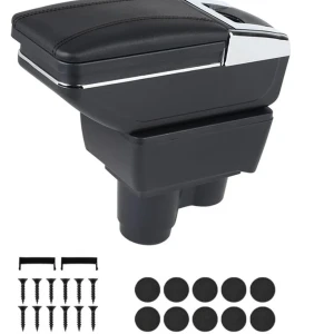 Снимка на Подлакътник барче за Dacia Duster 2 II 2017–2024 - Еко кожа - Черен