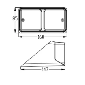 Снимка на Дясна Задна Светлина, Стоп и Габарит с Мигач За Трактор, Подходяща За Case/IH, Fiat, Ford, 81844440, D3NN13404C