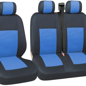 Снимка на 2+1 КОМПЛЕКТ УНИВЕРСАЛНИ КАЛЪФИ , ТАПИЦЕРИЯ ЗА ПРЕДНИ СЕДАЛКИ ЗА БУС , МИКРОБУС , ЦВЯТ СИНЬО-ЧЕРНО , ТЕКСТИЛ TAP923