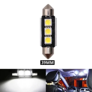 Снимка на LED Лед Диодни Крушки, 2 SMD 5050 , 39мм, 12V, Бяла Светлина