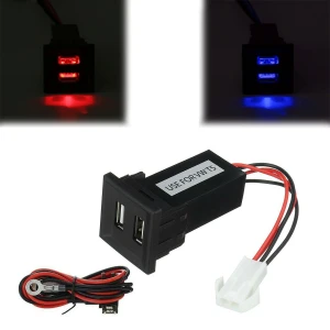 Снимка на Двойно USB Зарядно за Вграждане за Volkswagen Фолксваген VW Transporter Транспортер Caravelle Каравел Т5 2003 - 2009