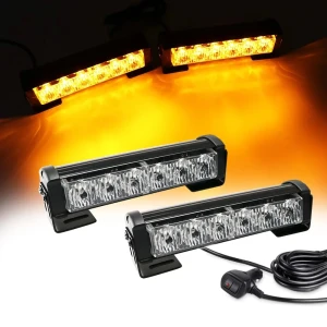 Снимка на Комплект 2 Броя по 17 cm Сигнална Аварийна Блиц Маяк Led Бар Лампа За Пътна Помощ Платформа 12V-24V 14 режима