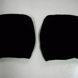 Снимка на Комплект от 2 броя черни универсални калъфи за подглавници за автомобил