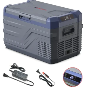 Снимка на Преносим хладилник фризер хладилна кутия с компресор 12V/24V 100/220V 30 литра Flexzon