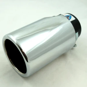 Снимка на Универсален накрайник за ауспух на автомобил, 38-57мм, Дължина 14.5см, Хром