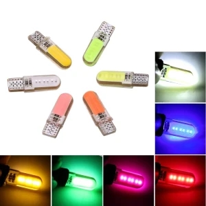 Снимка на LED Лед Диодни Крушки За Габарит, Т10 W5W, COB 12-Core, 12V, 6 Цвята Светлина