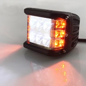 Снимка на 45W Лед Бар Халоген Аварийна Лампа Бяла + Оранжева Светлина 12-24V Dual Light Двойна Светлина Flash Блиц