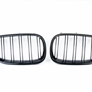 Снимка на Двойни Бъбреци Решетки Двойни За БМВ BMW Е90 Е91 08-11 Черен Гланц Фейслифт Facelift