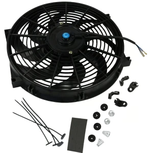 Снимка на Универсален електрически вентилатор перка за радиатор – 14 инча(36см), 12V, 80W, ABS и стомана, безшумен