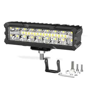 Снимка на 15.5 cm 93W Диоден Прожектор Супер Мощен Халоген Led Bar Лед Бар Бяла Комбиниранa Светлина 12V - 24V За АТВ SUF Джип 4х Offroad Камион