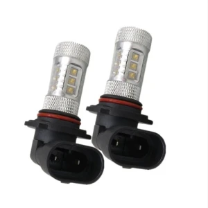 Снимка на 2 броя Hb4 ХБ4 9006 Лед Led Диодни Крушки С Лупа За Халогени
