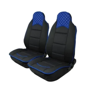 Снимка на Авто Тапицерия Калъфи за Предни Седалки - Синьо и Черно - Еко Кожа и Текстил