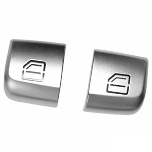 Снимка на Комплект 2 Броя Ляво И Дясно Капачета Бутони Копчета За Ел. Стъкла Мерцедес Mercedes E C S GLC CLASS, Хром, Сиви