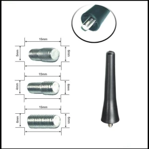 Снимка на Универсална FM АМ Къса Спортна Радио Антена 6.5 CM За Автомобил с 3 различни накрайника