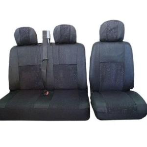 Снимка на 2+1 комплект универсални калъфи тапицерия за бус и микробус - Transit, Sprinter, Movano, Master, Crafter, Transporter, LT, Boxer, Jumper - черни