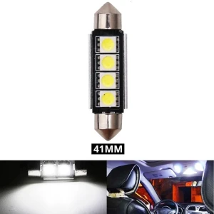 Снимка на LED Лед Диодни Крушки, 2 SMD 5050 , 41мм, 12V, Бяла Светлина