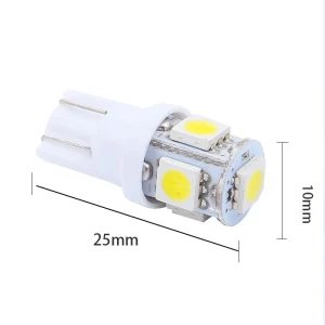Снимка на LED Лед Диодни Крушки За Габарит, Т10 W5W, 5 SMD, 12V, 6 Цвята Светлина