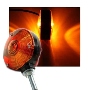 Снимка на Комплект от 2 броя ЛЕД LED габарити за огледала ОБЕЦИ за камион 12-24V Scania Сканиа Volvo Волво MAN МАН DAF ДАФ Mercedes Мерцедес в оранжево