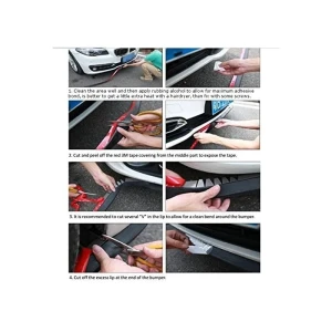 Снимка на Универсален спойлер за броня и прагове бял карбон 5см x 2.5м