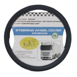 Снимка на Универсален калъф за волан от еко кожа черен за камион 44-46cm