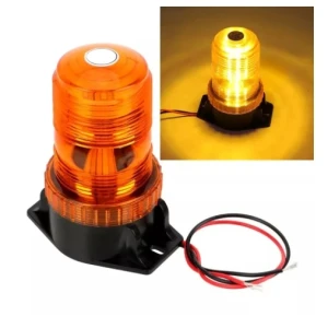 Снимка на LED Лед Сигнална Аварийна Лампа Маяк Буркан 130mm x 74mm, 12V - 24V, 30 SMD Диода За Трактор, Електрокар, Мотокар, Селскостопански Машини и др.