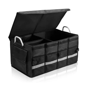 Снимка на Многофункционален органайзер за багажник водоустойчив сгъваем с алуминиеви дръжки